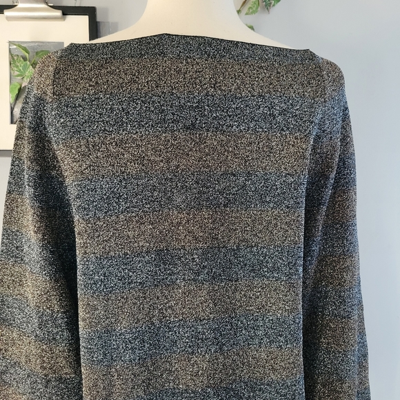 Reiss Josephine Lurex Metallic Tonal Striped Pull Over Women's Jumper Sweater S - Picture 6 of 12